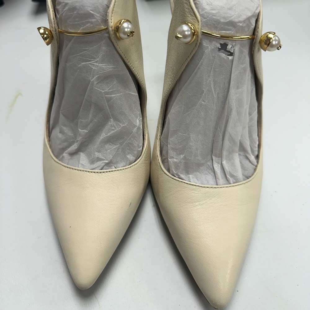 Cream Leather Heels